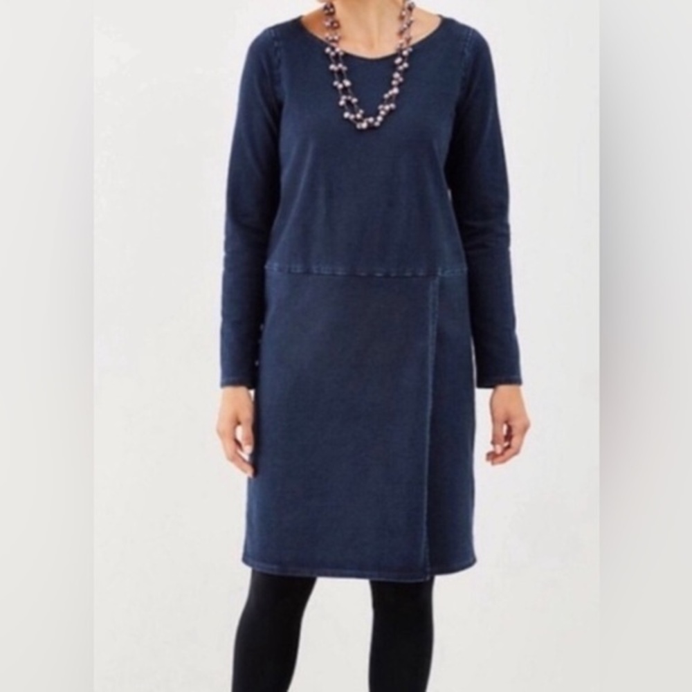 J. Jill Indigo Pure Jill Dress Blue Jean Soft XS